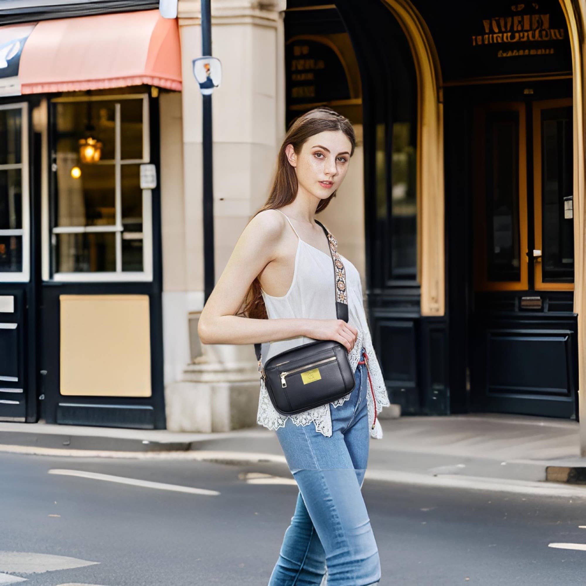 AlexisandGreenberg - Wholesale Crossbody Bag - Women's - A&G Crossbody Bag For Women Vegan Leather with Trendy Strap3