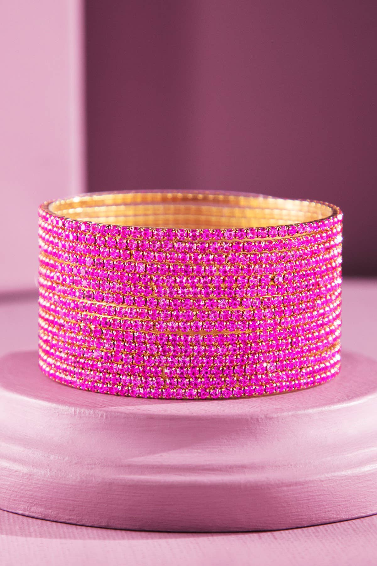 Urbanista - Wholesale Bangle Bracelet - 15-Layered Stackable Glass Stone Bracelets7