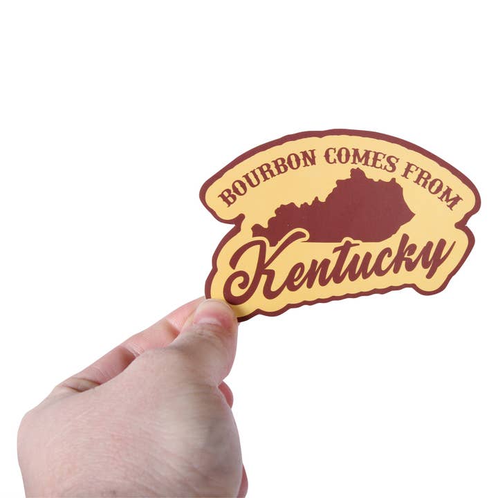 Aufkleber Bourbon kommt aus Kentucky für den Großhandel von Barrel Down South