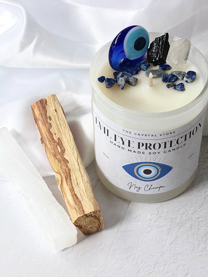 Evil Eye Protection Candle for wholesale by The Crystal Store