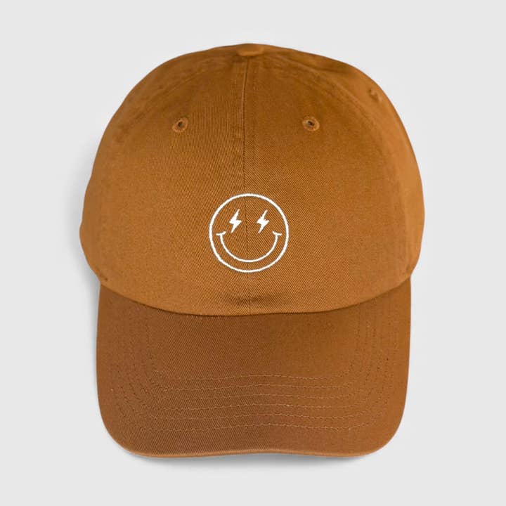 Electric Smile Embroidered Dad Hat for wholesale by Studio Notion