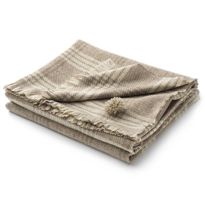 Plaid Maxi NATURALE - Cashmere Wool - PRINCE OF WALES for wholesale by Bottoli