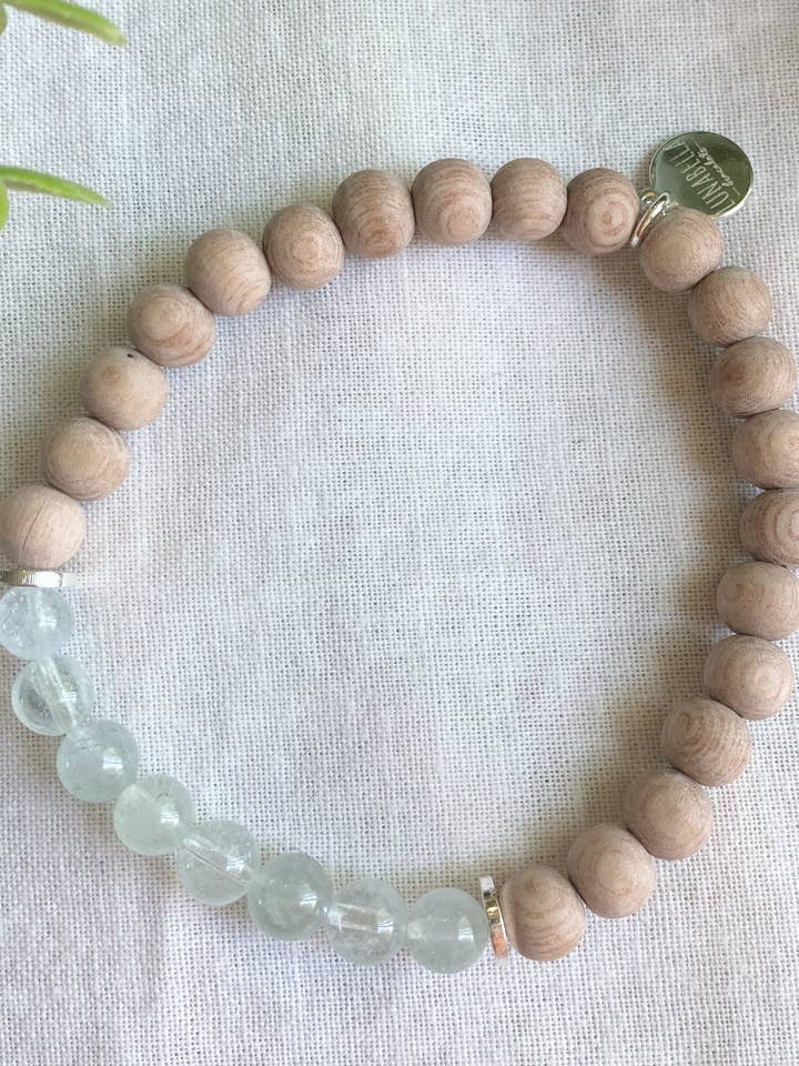 Pulsera de cristal aguamarina para venta al por mayor de Lunabella Bracelets