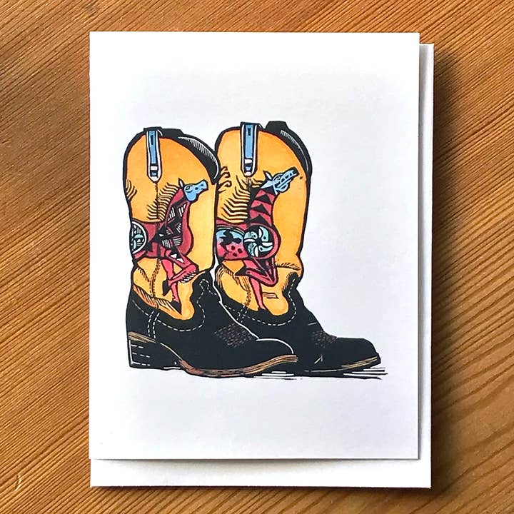 Boot Poem V - Freedom Card for wholesale by Claire Emery Art