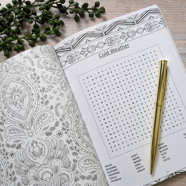 Robert Frederick Ltd - Wholesale Coloring Book - Adult - Grown Up Colouring & Word Search - Calm