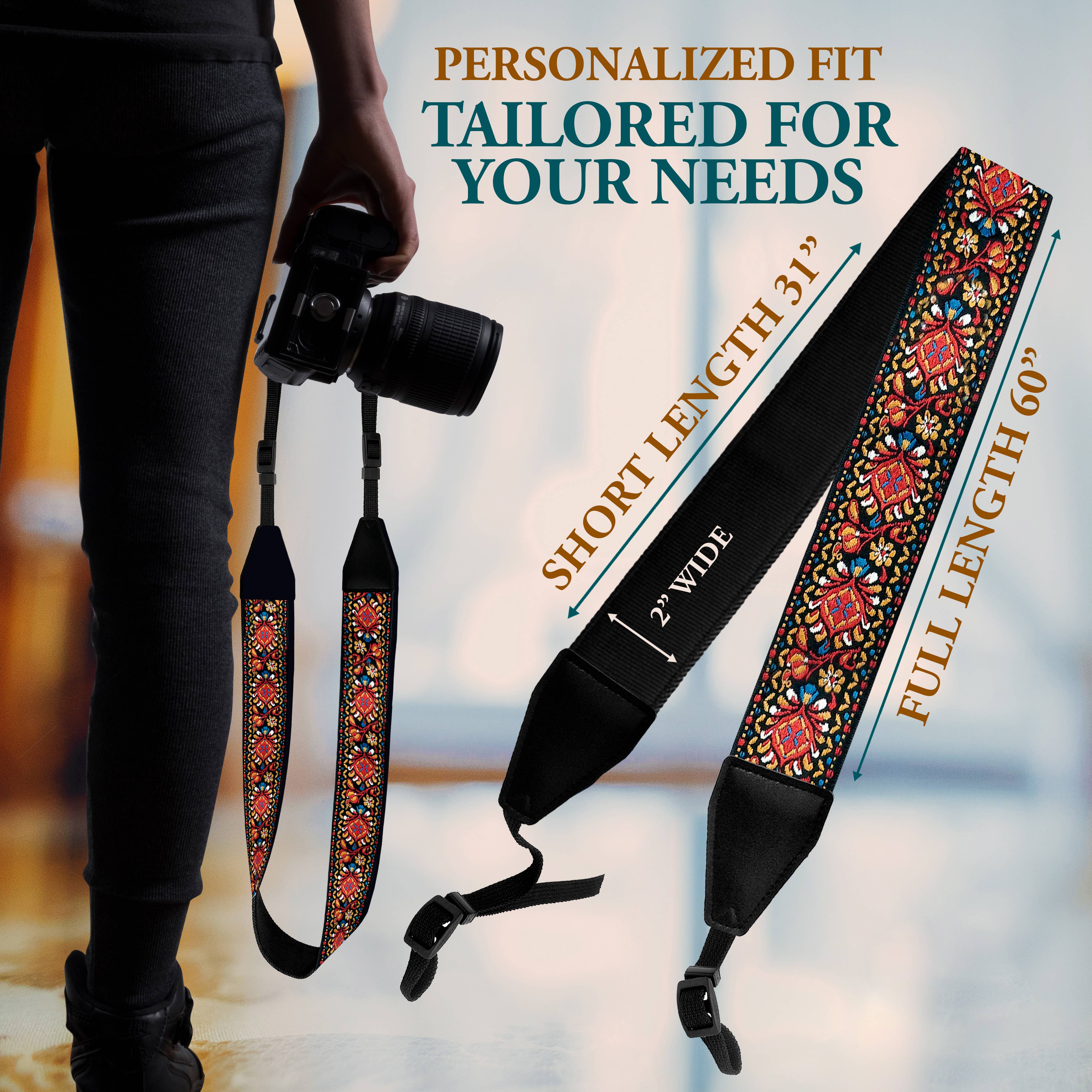 Gradzo - Wholesale Camera Strap - Custom Embroidery Camera Strap - Red Woven Camera Strap 7