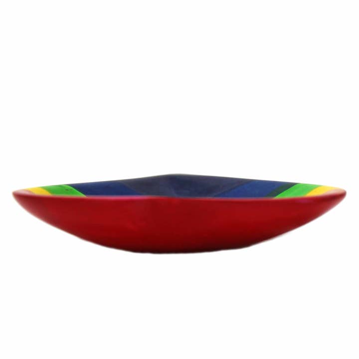 Global Crafts – wholesale Smyckesfat – Regnbåge täljsten hjärta prydnadssak skål - Medium