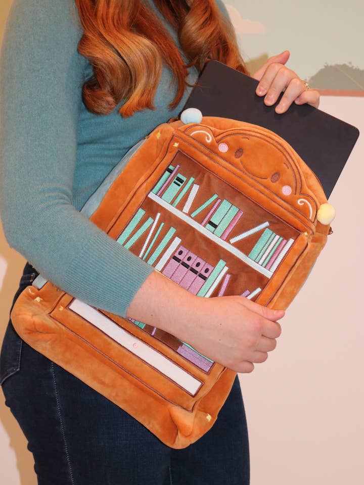 Bibli the Friendly Bookshelf® Laptop Sleeve for wholesale by The Brickley Sisters