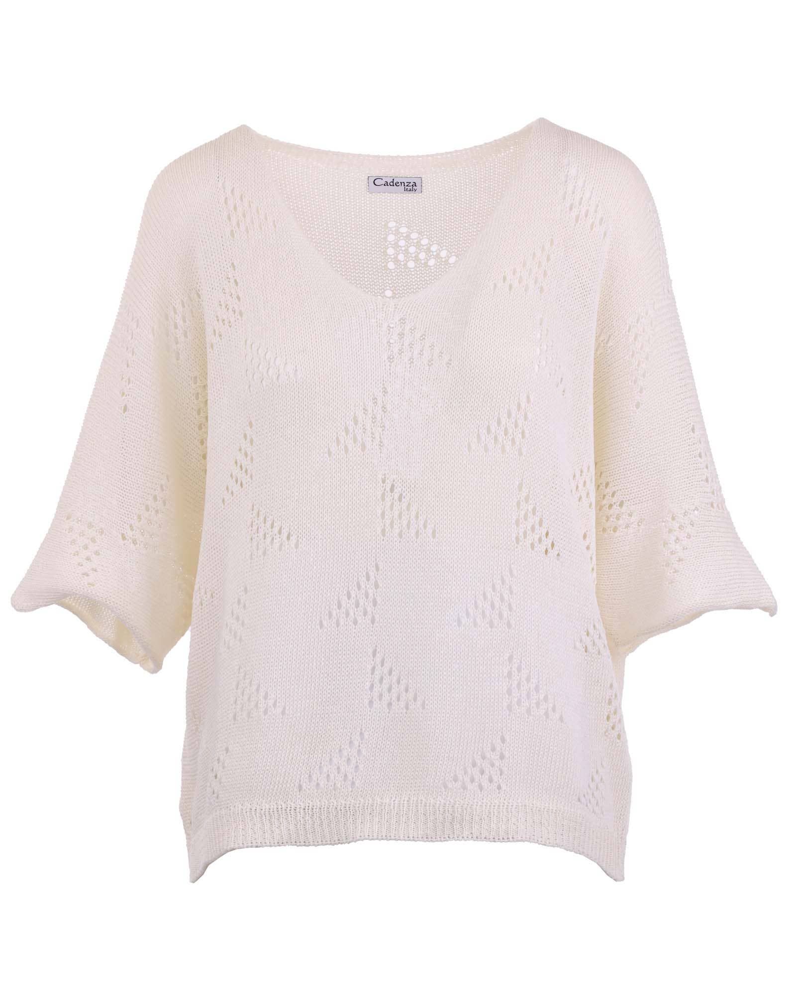 Cadenza Italy Ltd – wholesale Knit top – Women's – Cotton Blend Patterned Tunic4