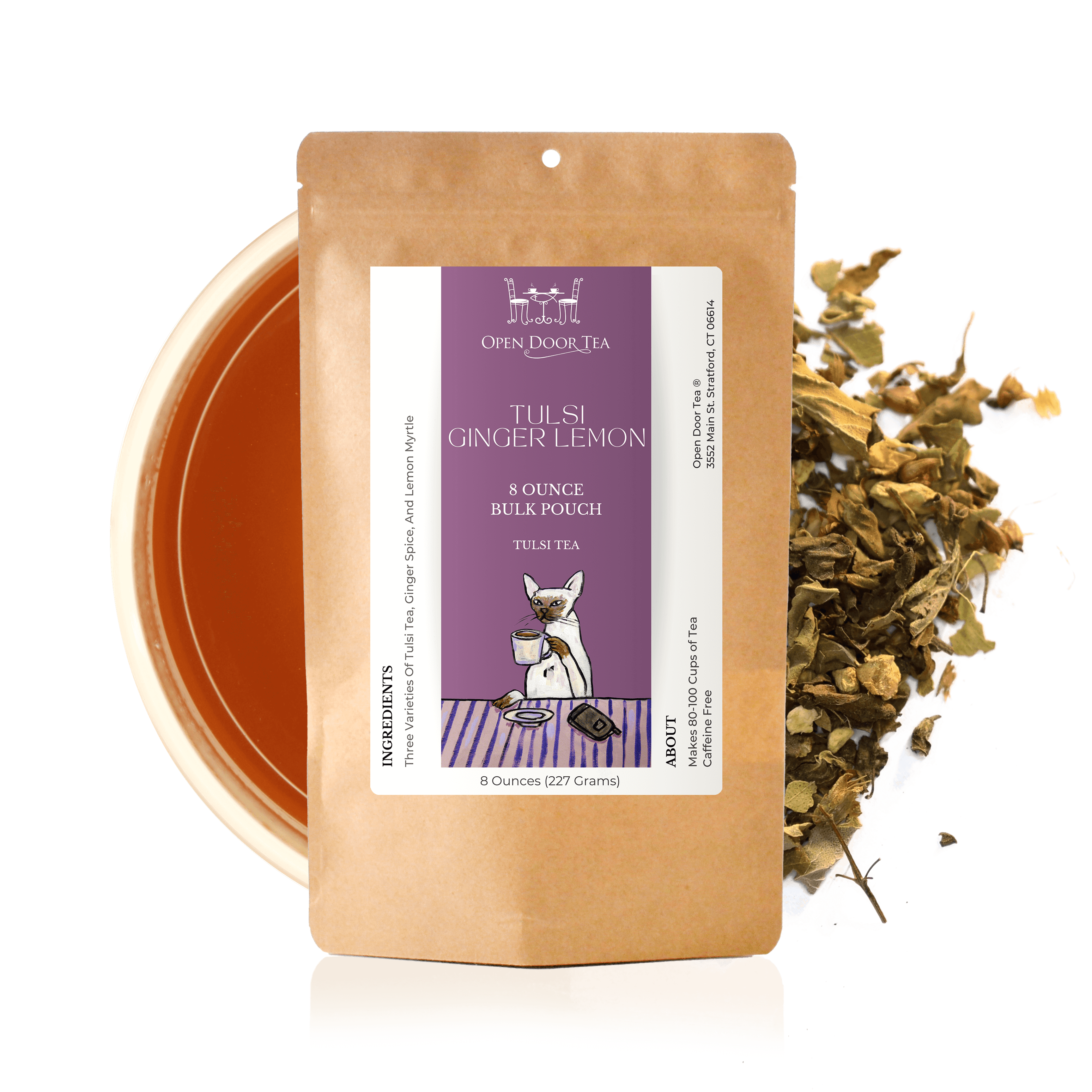 Open Door Tea – Engroshandel Løs te – Tulsi Ginger Lemon | Tulsi Tea | Bulk eller detailhandel7