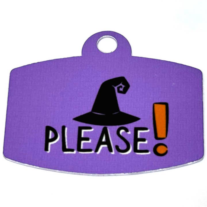 Witch Please Purple Digital QR Code Pet Tag for wholesale by Afropawlitan