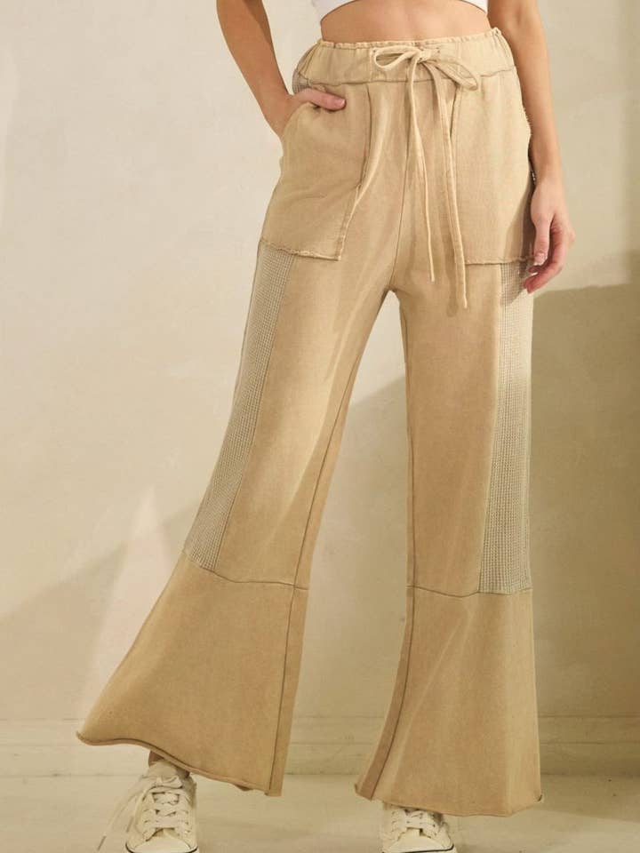 Vintage Washed Flared Panel Pants for wholesale by Vanilla Monkey