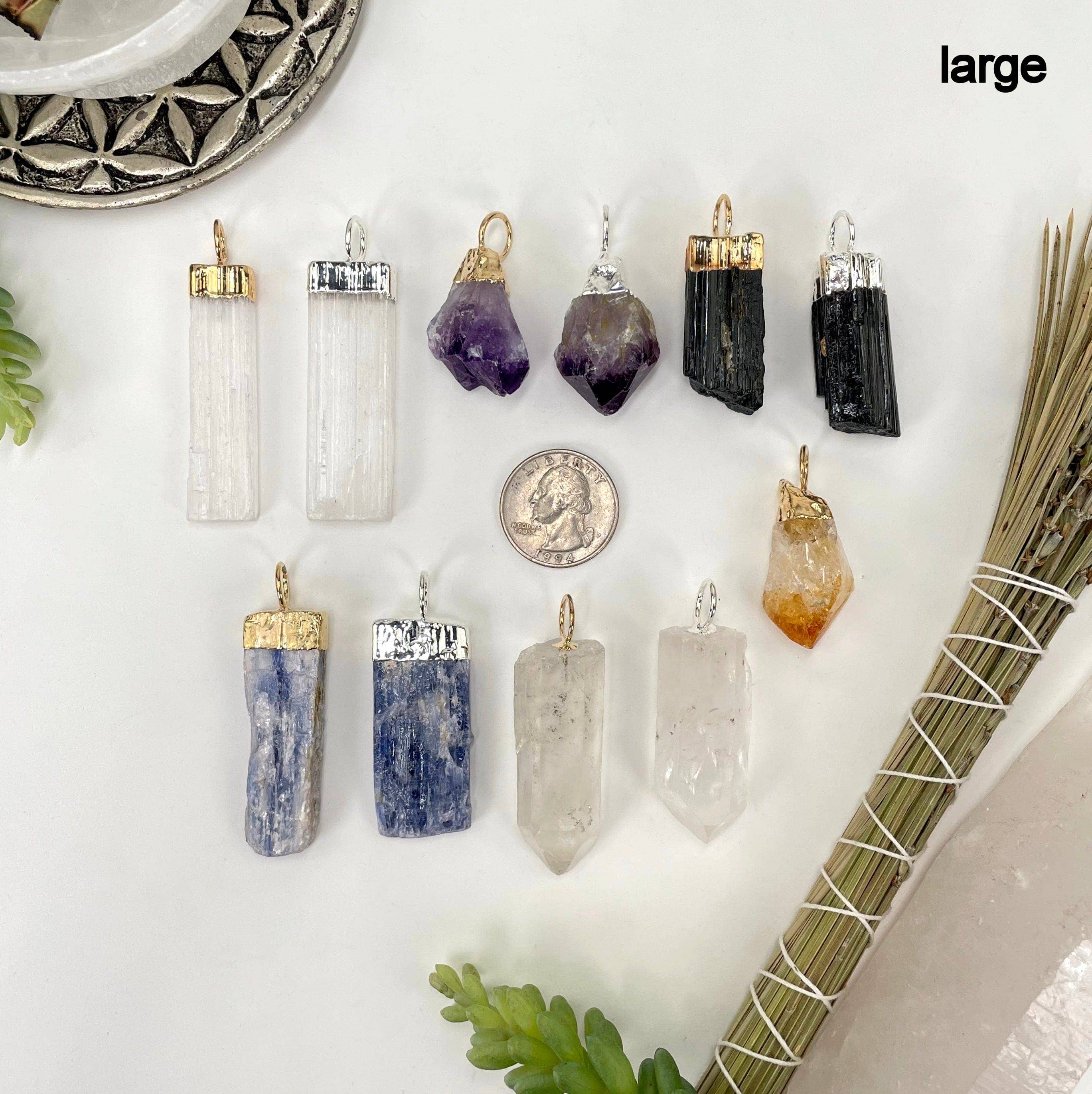 Rock Paradise - Wholesale Individual Charm/Pendant - Crystal Stone Pendants with Hoop Bail5