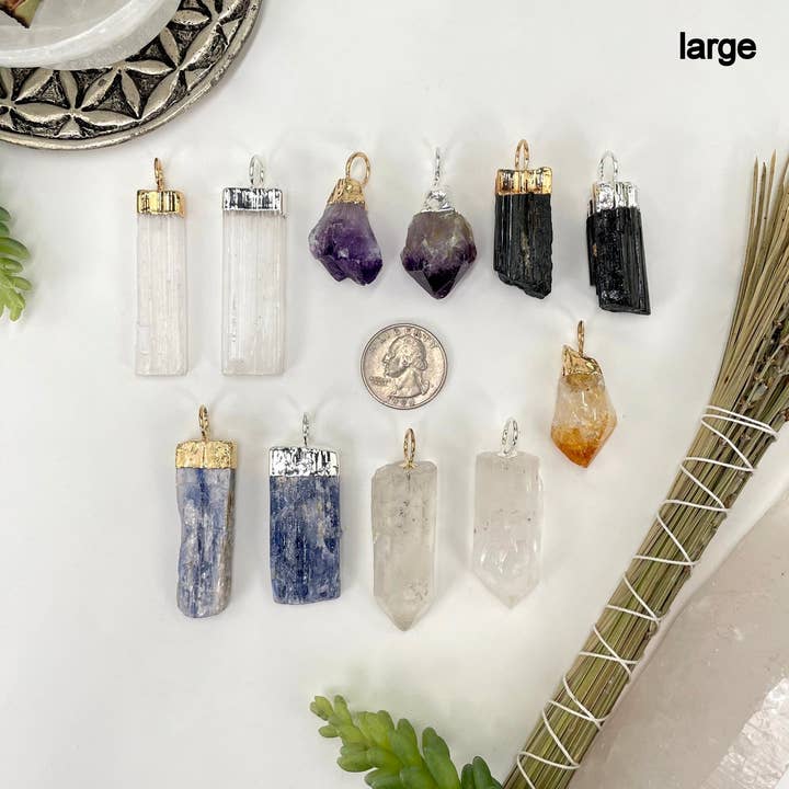 Rock Paradise - Wholesale Individual Charm/Pendant - Crystal Stone Pendants with Hoop Bail5