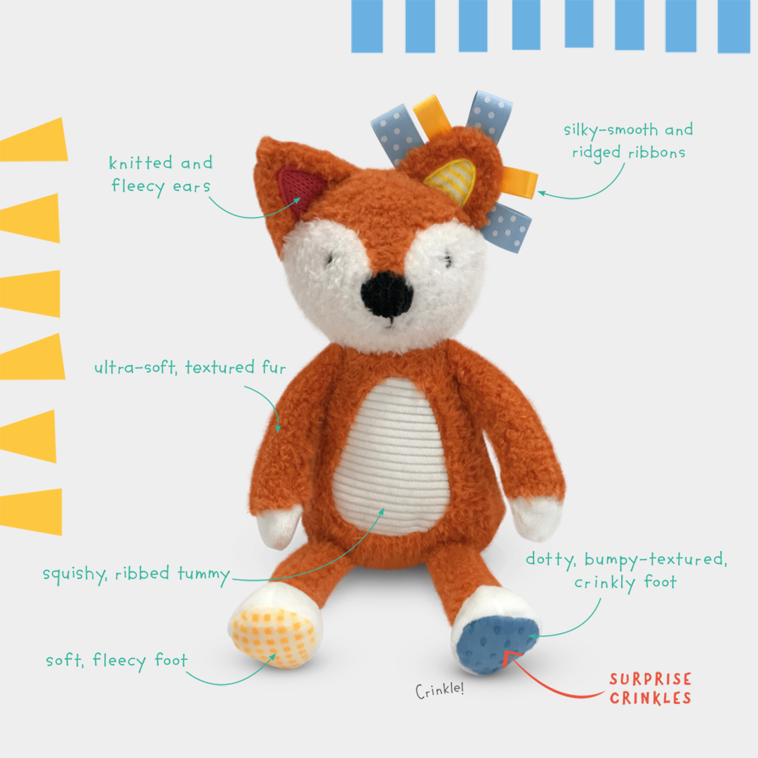 Make Believe Ideas - Wholesale Stuffed/Plush Toy - Kids & Baby - Sensory Snuggables Small Plush Fox (polybag/swingtag)1