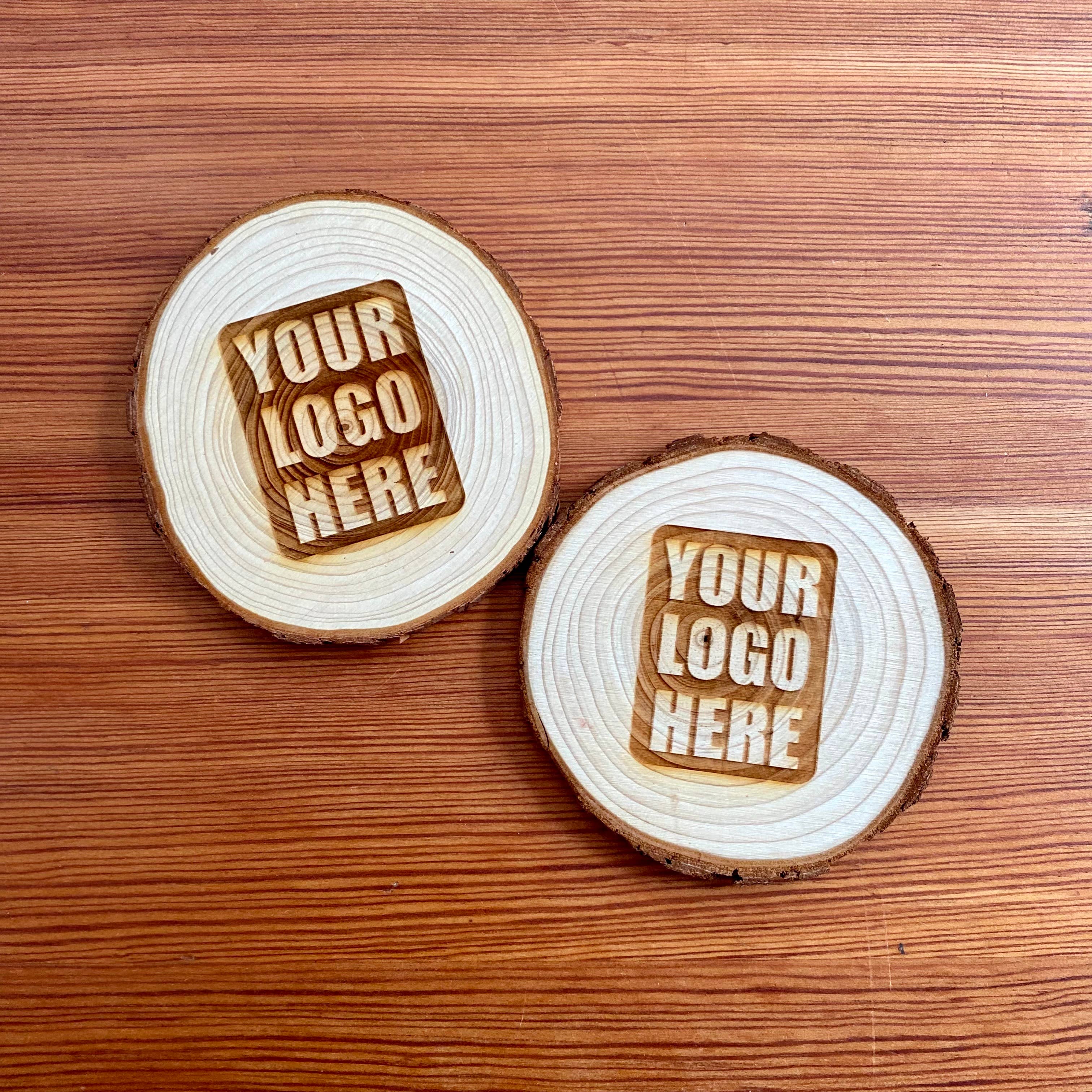 Munsell Made - Wholesale Coasters - Custom Logo Wood Slice Coasters1