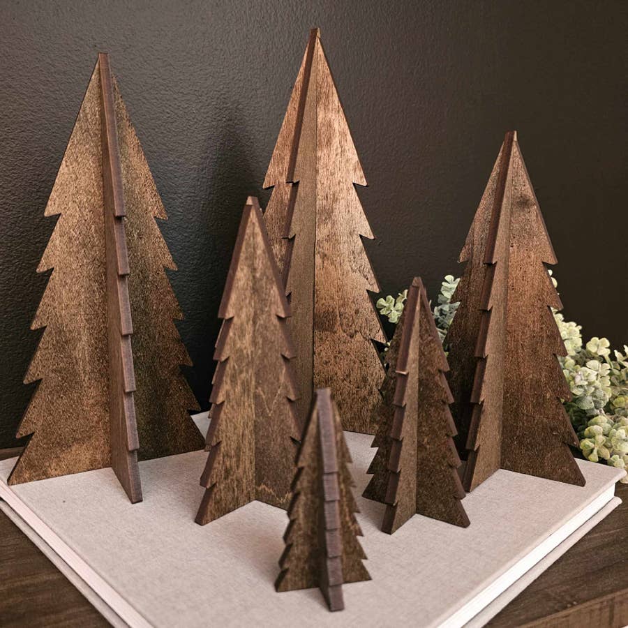 Wooden Trees, Large Wood Trees, Christmas Decor, Holiday Decor, Wood Trees,  Laser Cut Trees, Custom Trees, Fireplace Christmas Decor 