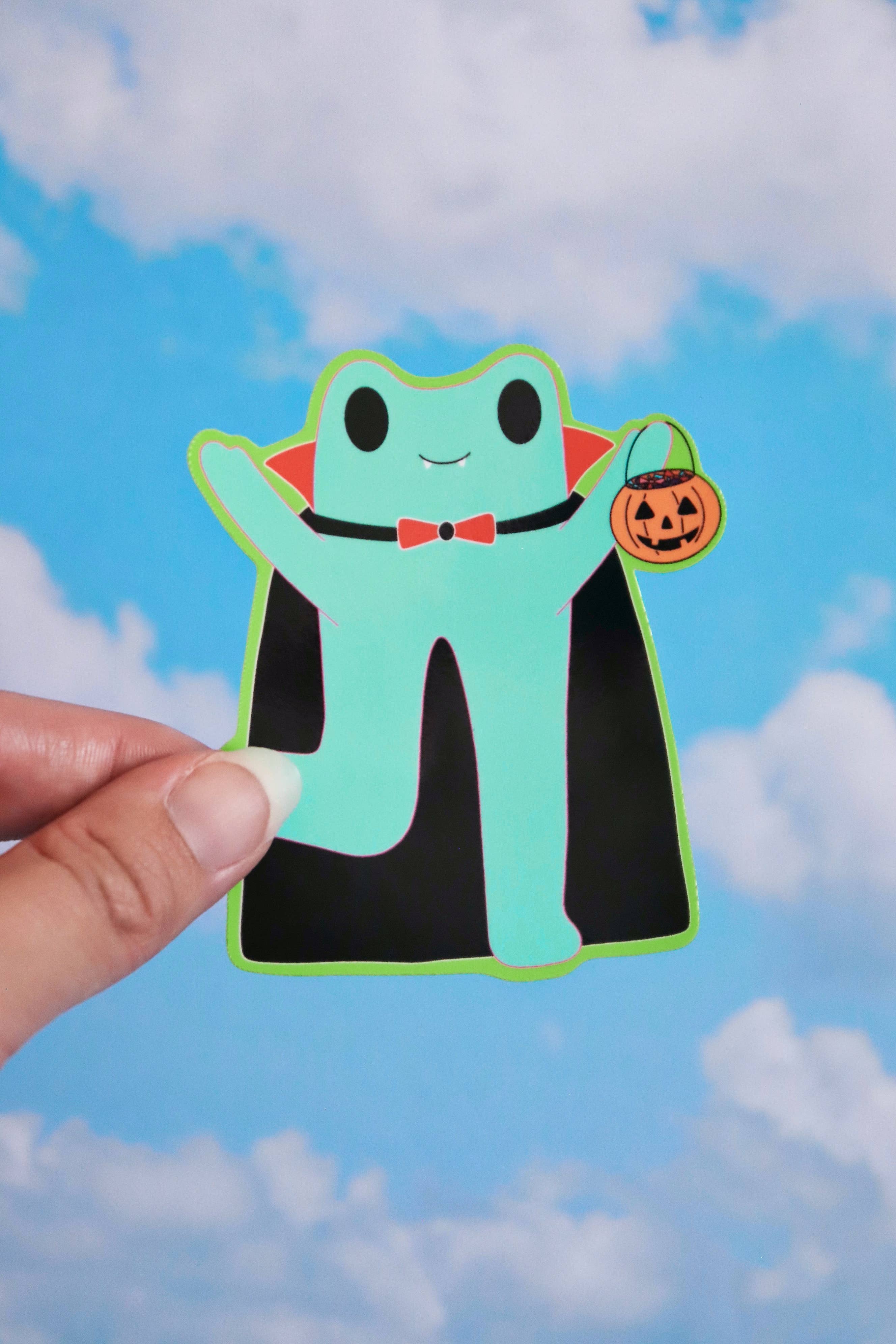 Day Dreamer Studios - Wholesale Sticker - Vicki the Vampire Froggie | Glossy Waterproof Vinyl Sticker3