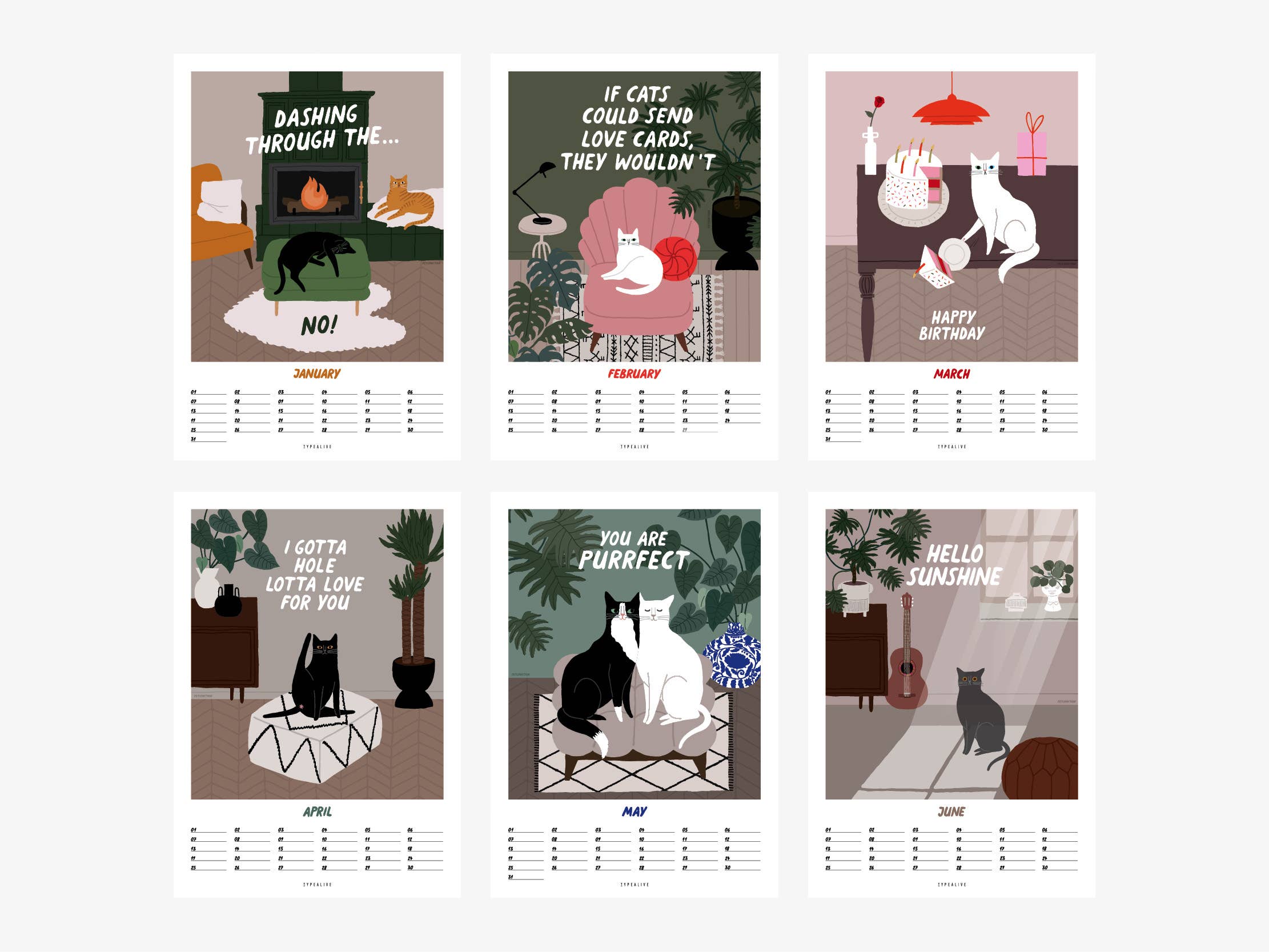 typealive - Wholesale Calendar - Wall calendar/Petisfaction “Cats”5