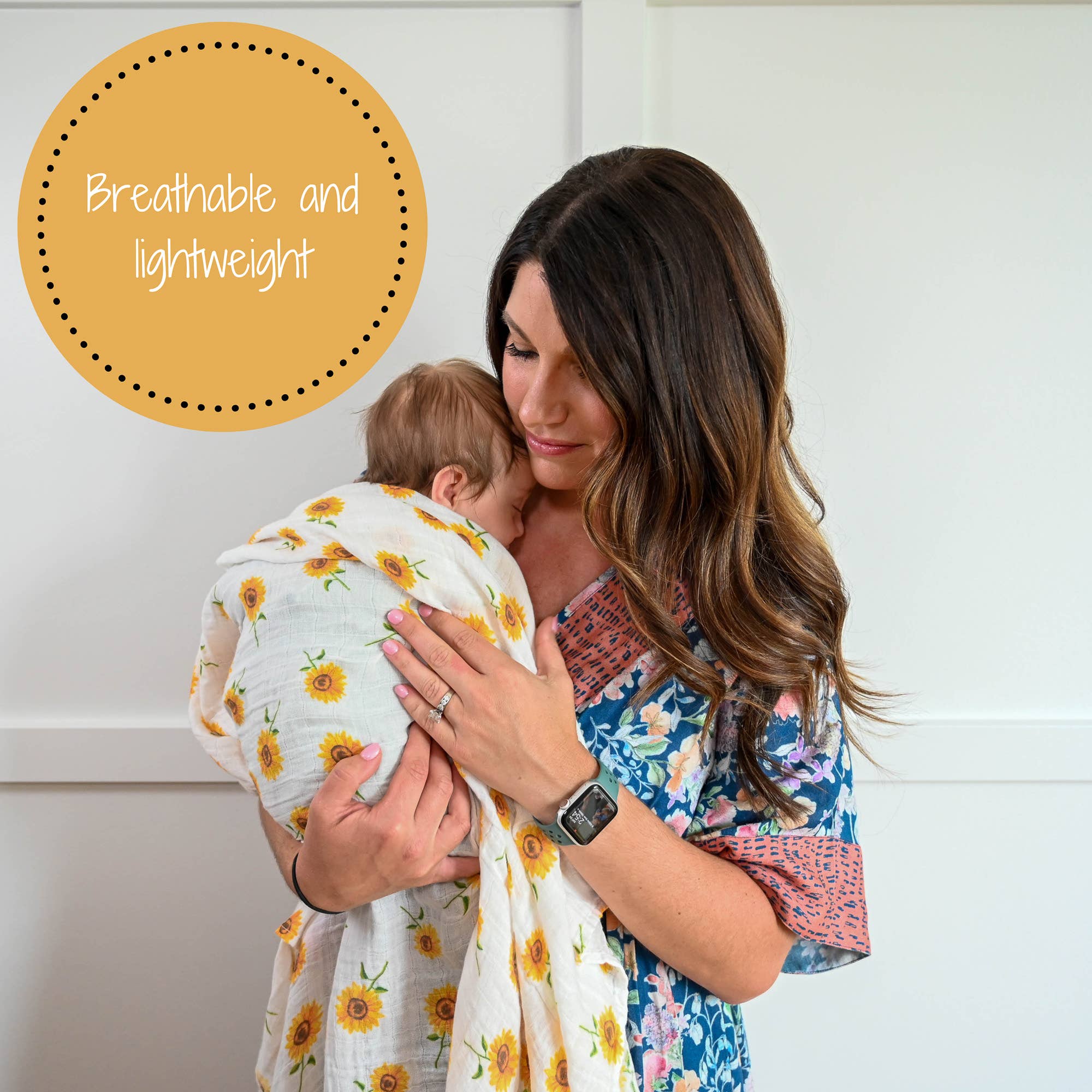 LollyBanks - Wholesale Swaddle - Baby - Sunflower Fields Baby Muslin Swaddle Blanket2