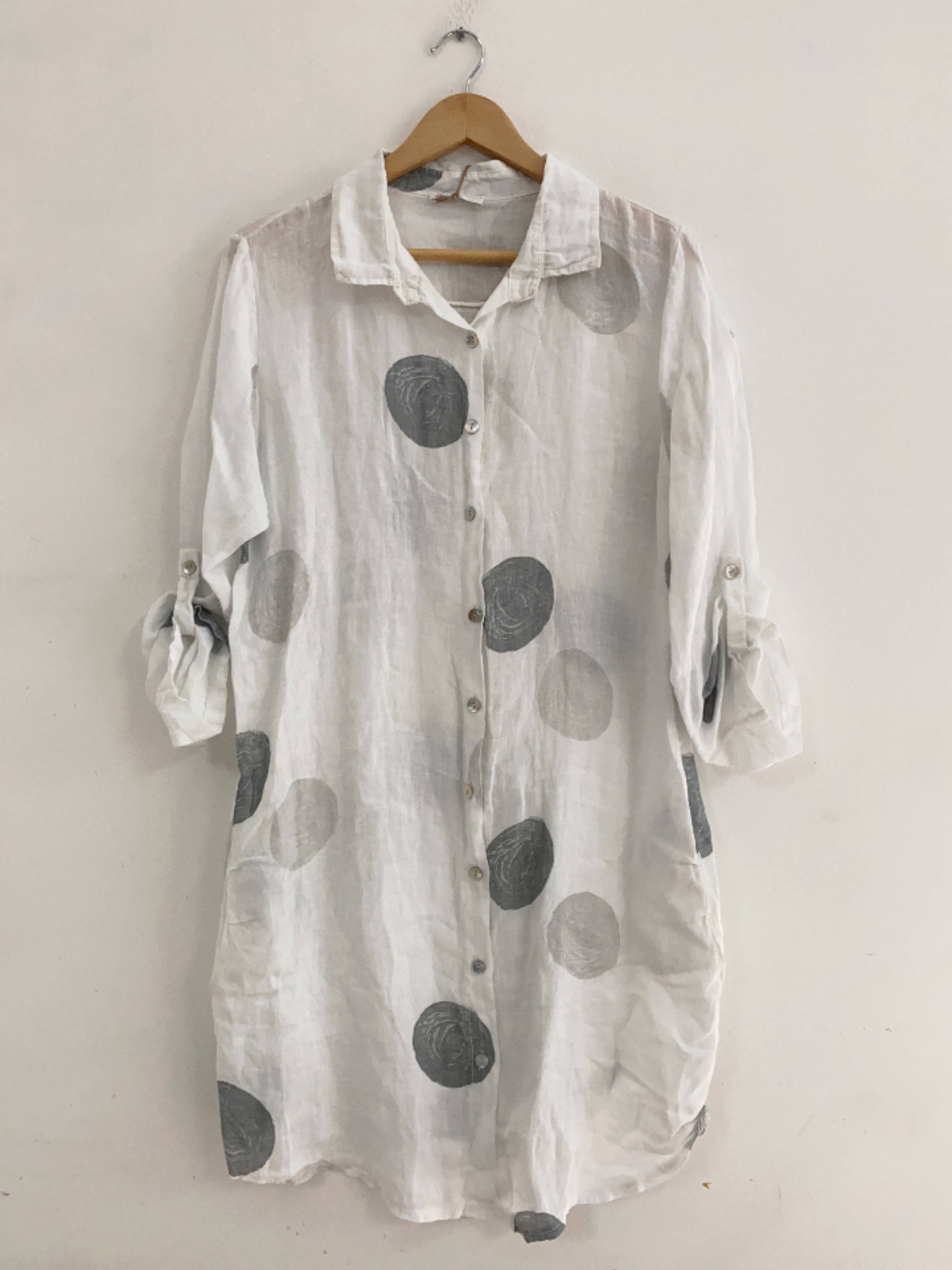 ORNELLA PARIS – Großhandel Kleid – Damen – LEL-R197A Leinenkleid10