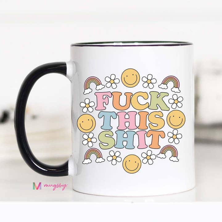 Tasse à café amusante F*ck this Sh*t, tasse à café rétro pour la vente par Mugsby