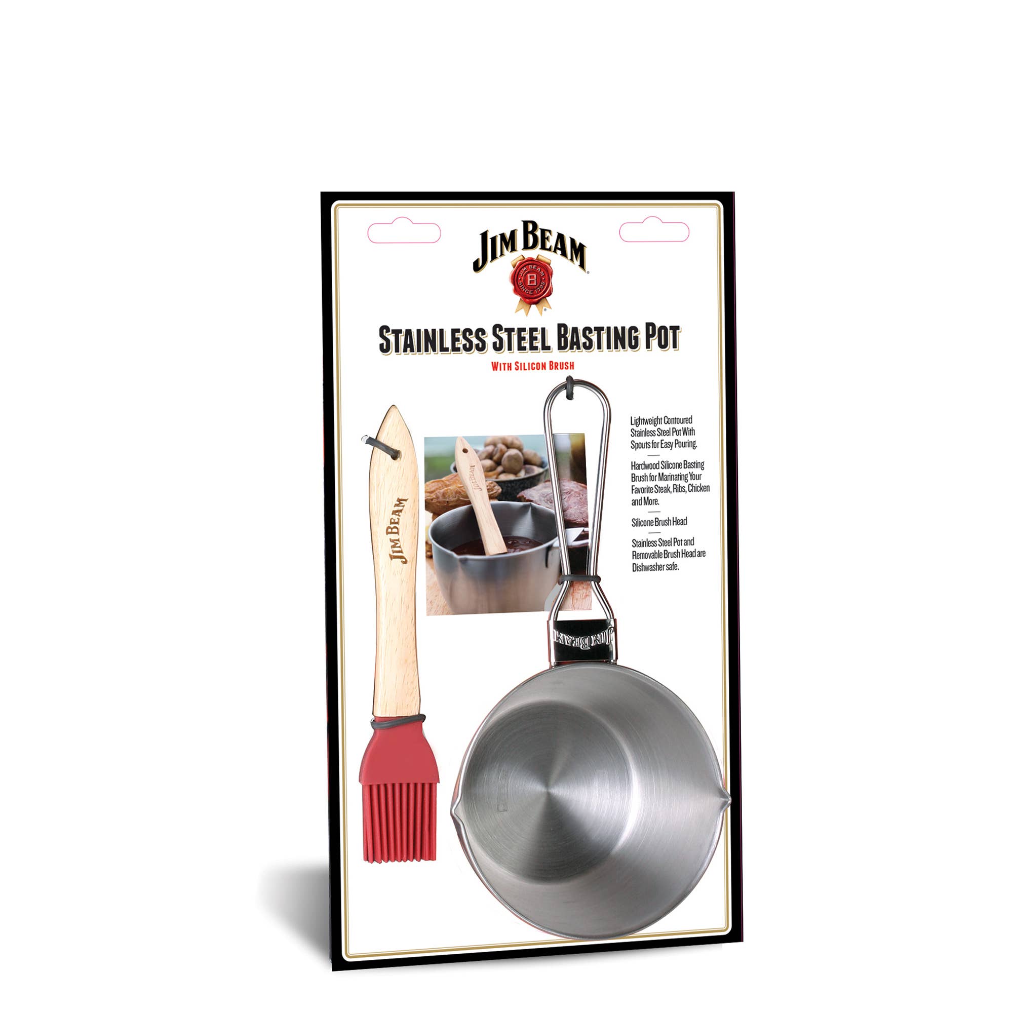 Style Asia - Wholesale Basting Brush - Jim Beam Stainless Steel Basting Pot & Grill Cleaning Brush1