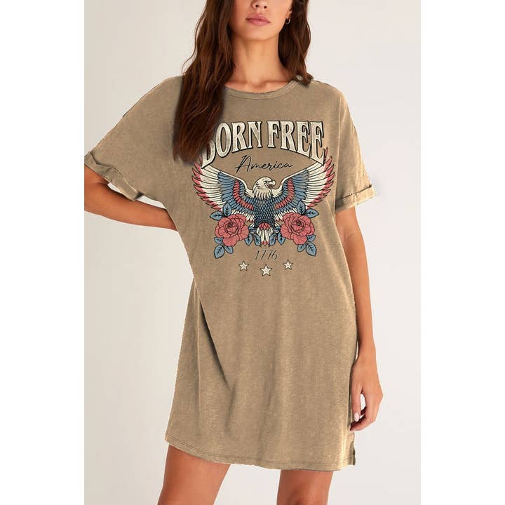 BORN FREE AMERICA MINERAL GRAPHIC DRESS for wholesale by HRTandLUV