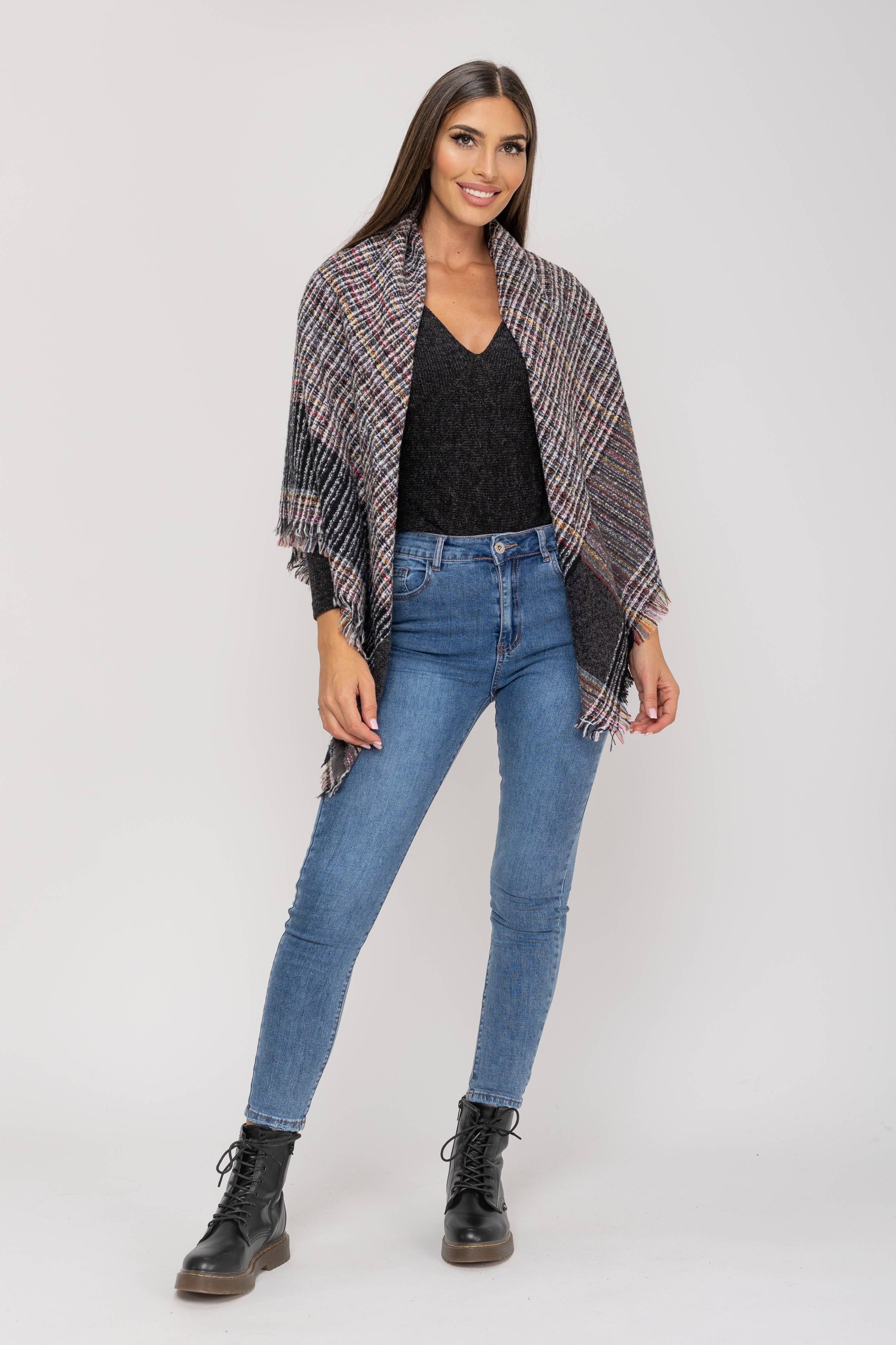 Black Scarf HH6137BU for wholesale on Faire