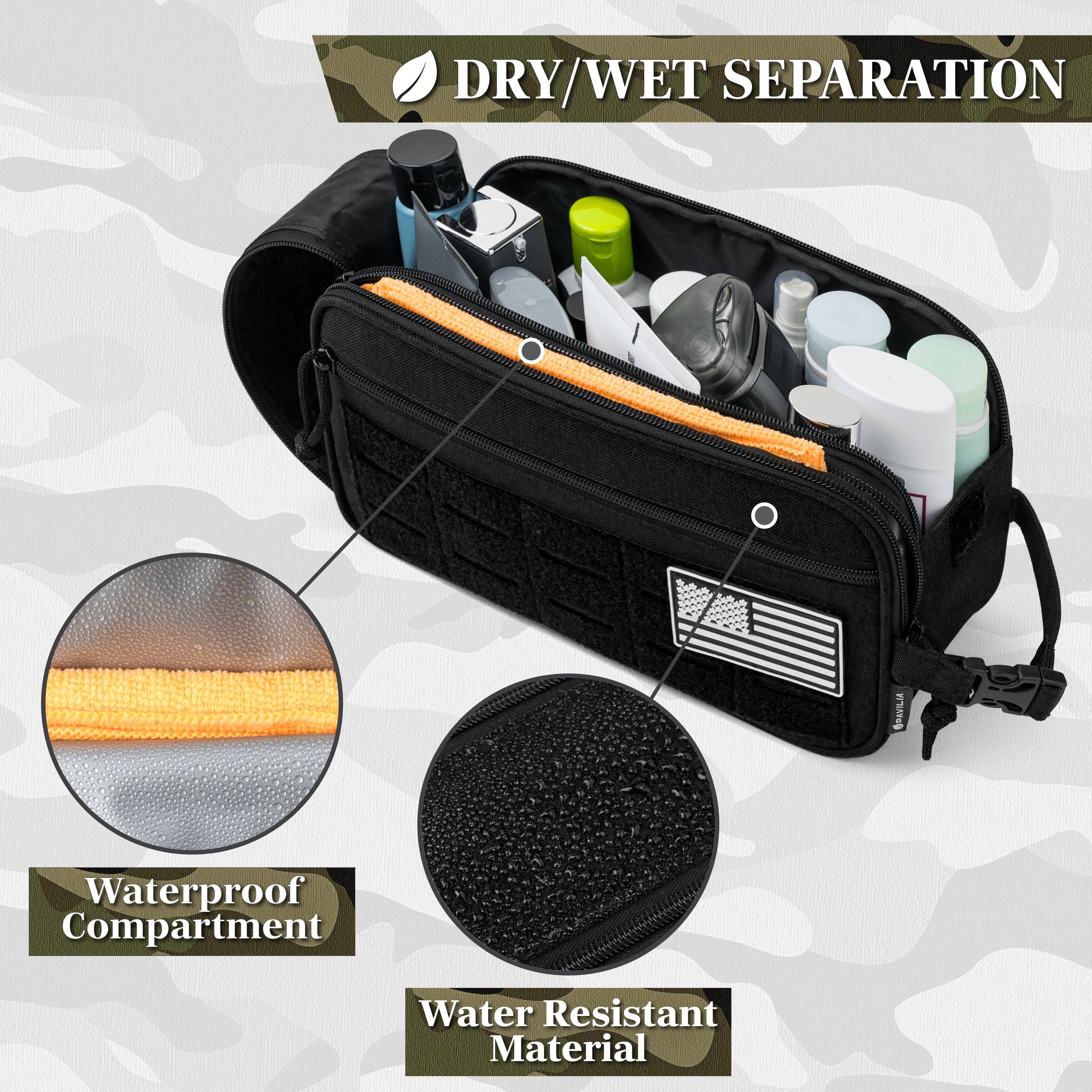 Pavilia - Venta al por mayor Neceser - Hombre - Bolsa de Aseo Táctica Militar10