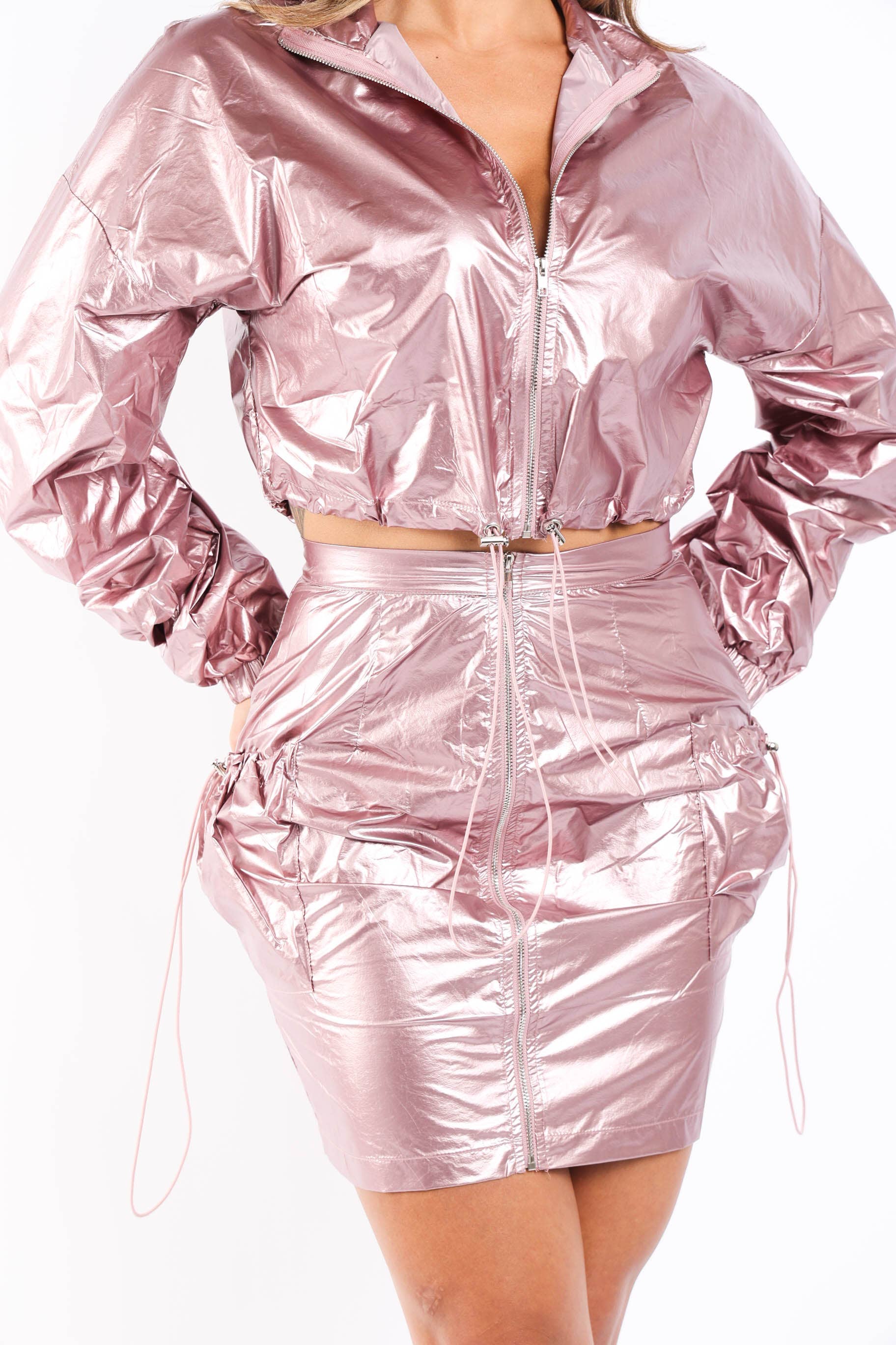 K Too - Wholesale Top & Skirt Set - Women's - Pearly windbreaker skirt set11