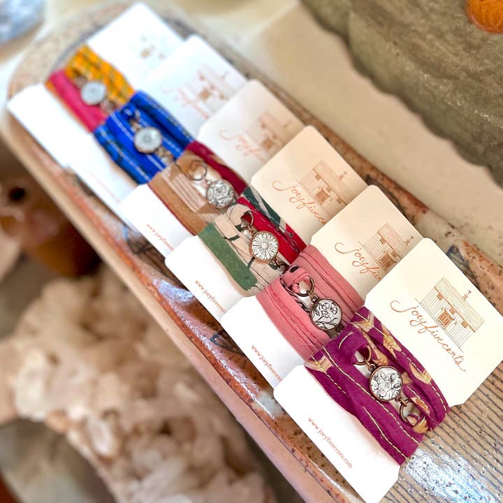 joeyfivecents - Wholesale Woven/Braided Bracelet - Sari Wrap Bracelet- repurposed cotton, adjustable, vegan1