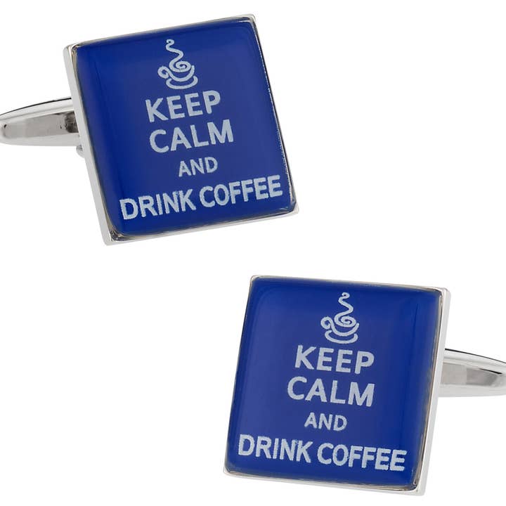 Gemelli «Keep Calm Coffee» per la vendita all'ingrosso da parte di Cuff-Daddy