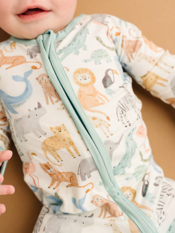 Little One Shop - Wholesale Sleepsuit - Baby - Wild Wonders Bamboo Sleeper