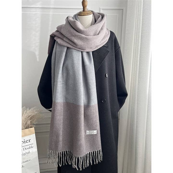 ShieldChic - Wholesale Scarf – Women's - Plaid Fringe Shawl Scarf5