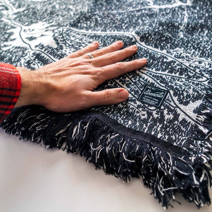 Benoit's Design Co. - Wholesale Throw Blanket - Heavenly, California Ski Trail Map Blanket3