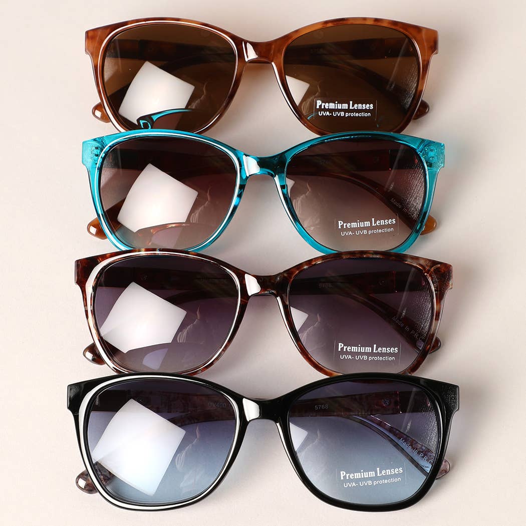 12 ASSORTEREDE FARVER Leopard Design Ben Multi-tone Solbriller for engroshandel på Faire1