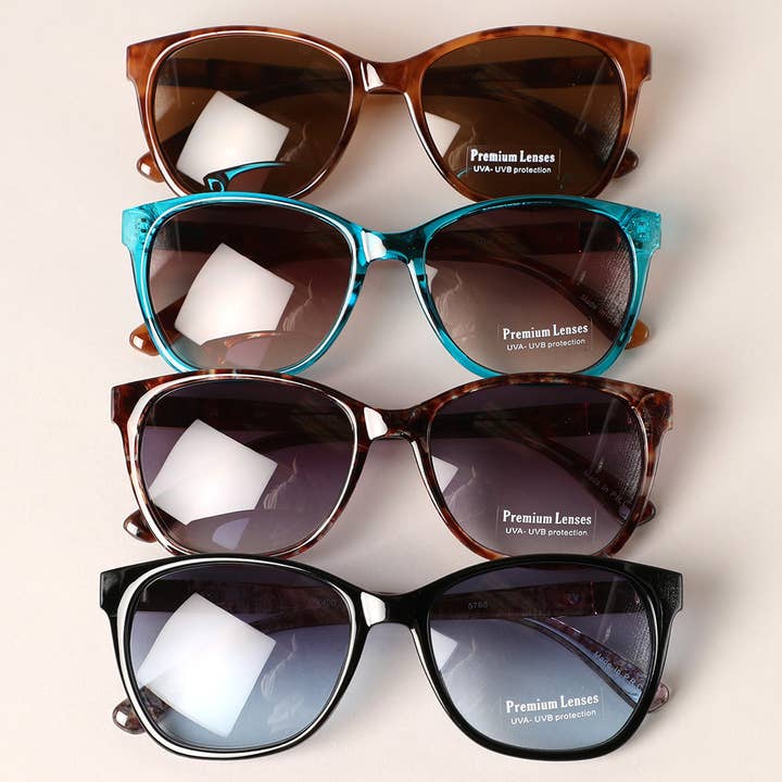 ASSORTED COLOR Leopard Design Legs Multi-Tone Sunglasses for wholesale on Faire1