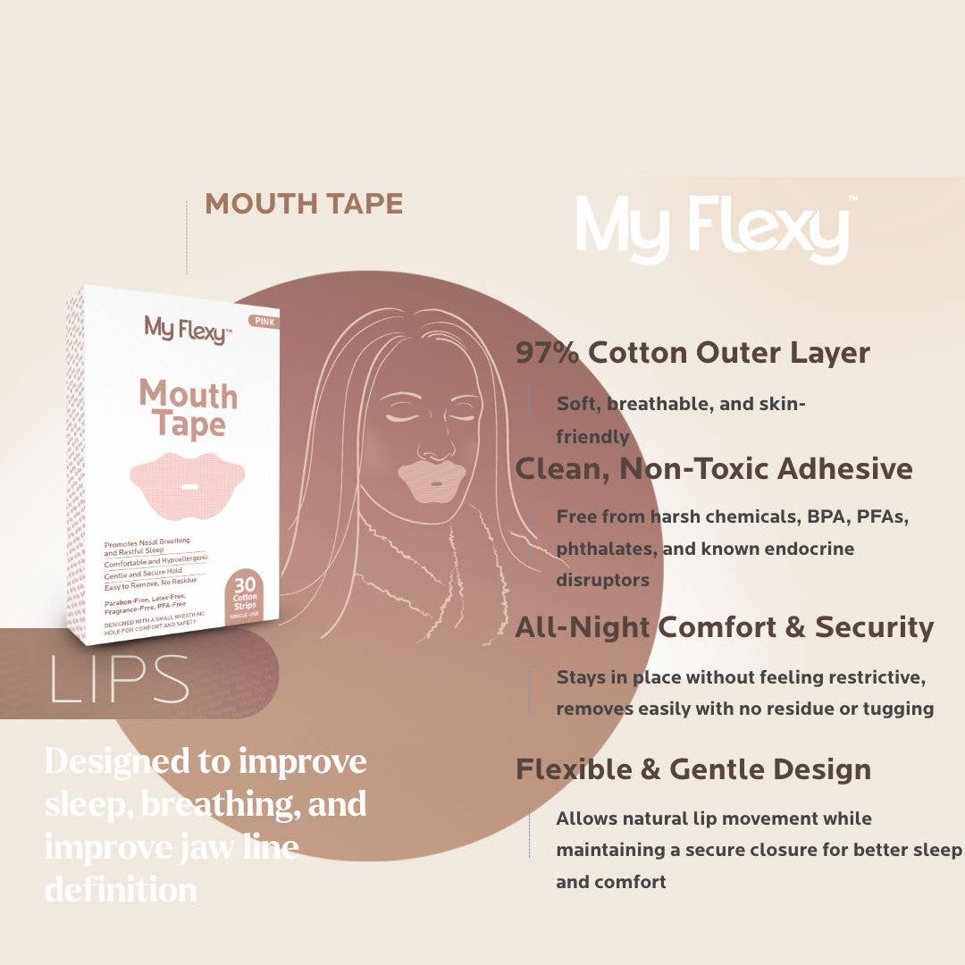 My Flexy – wholesale Sleep/eye mask – Mouth Tape - (Pink Lips)13