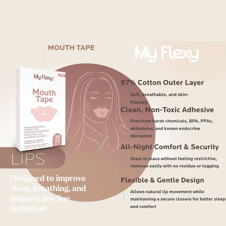My Flexy – wholesale Sleep/eye mask – Mouth Tape - (Pink Lips)13