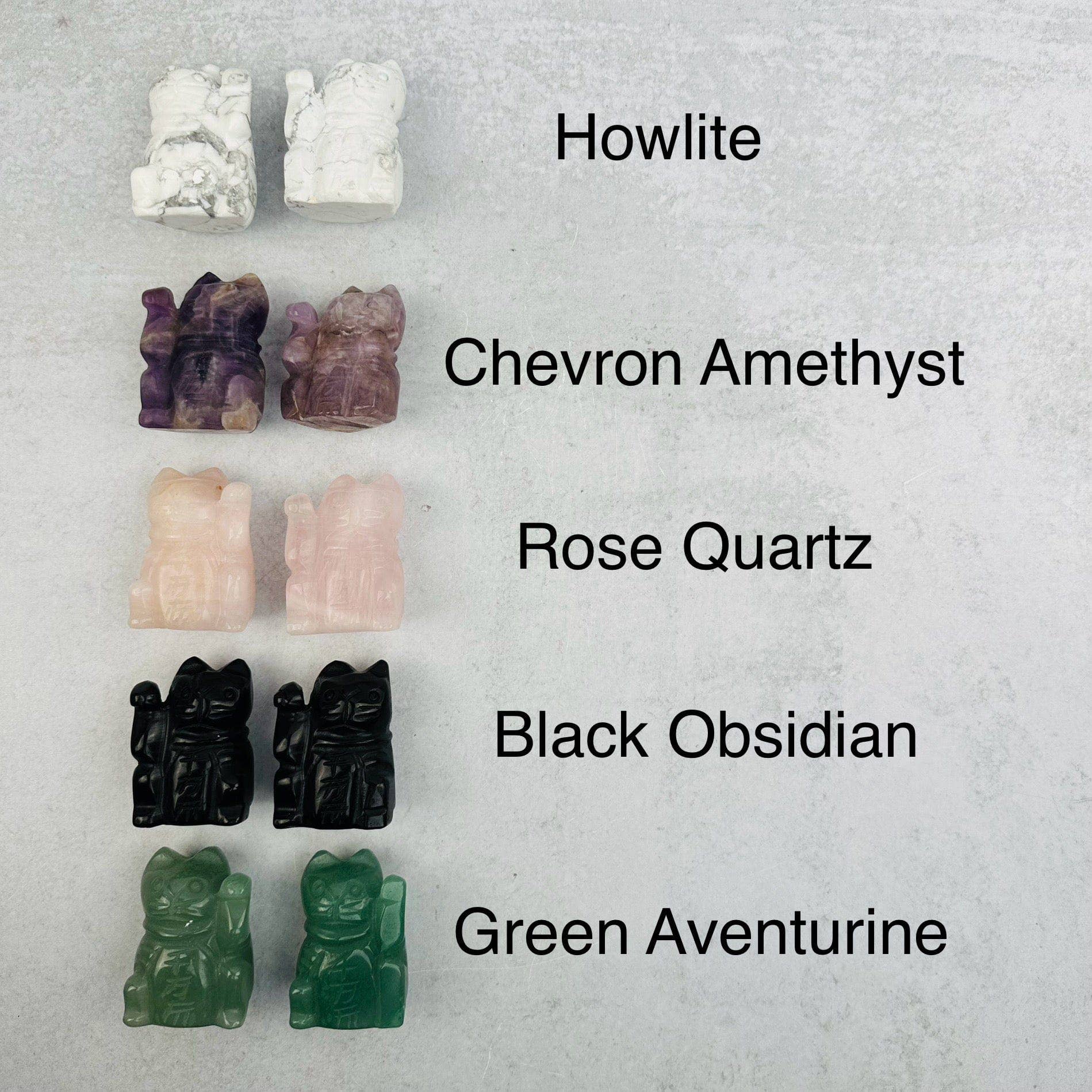 Rock Paradise - Wholesale Spiritual Stone/Crystal - Lucky Crystal Cats - Carved Stone - You Select the Gemstone6