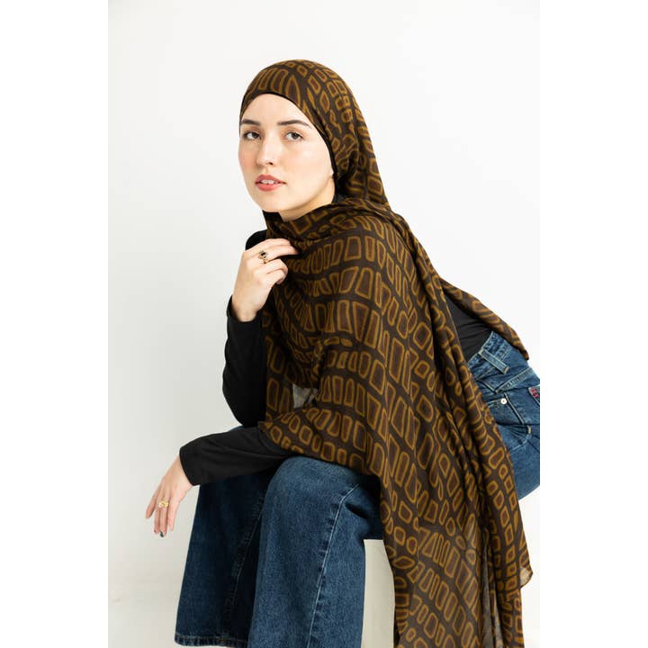Bella Hijabs - Wholesale Hijab – Women’s - Modal Hijab - Earthy Crocodile2