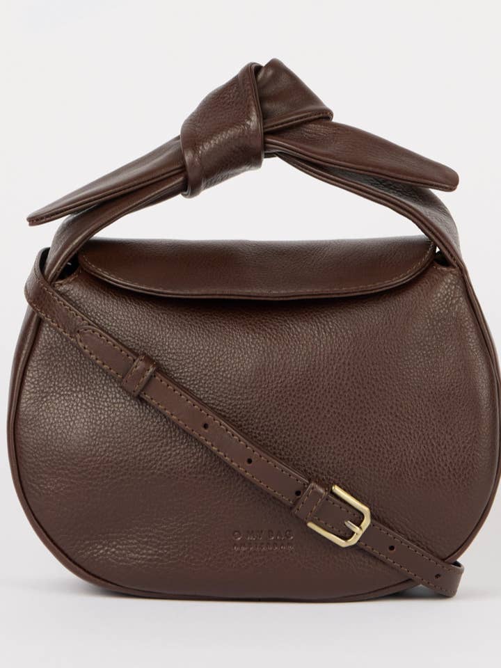 Coco Croissant - Chocolate Soft Grain Leather for wholesale by O My Bag