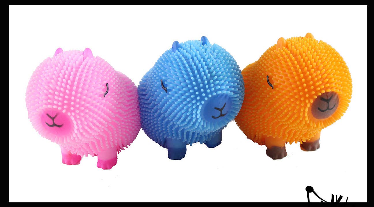 Curious Minds Toys – wholesale Mjuk leksak - Barn och baby – 1 Capybara Puffer luftfyllda pressspänningsbollar - stora R7
