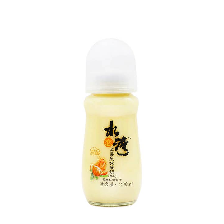 Global Bite Co - Wholesale Milk/Juice Bottle - SLW Yogurt Drink Mango 280ml Glass Bottle