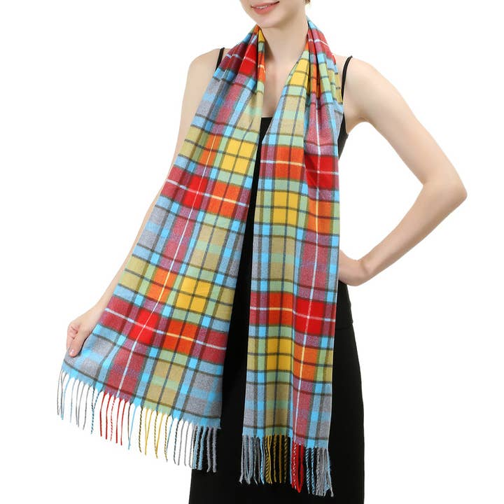 Fashion City - Wholesale Scarf - Women's - Classic Tartan Plaid Cashmere Feel Scarf 12