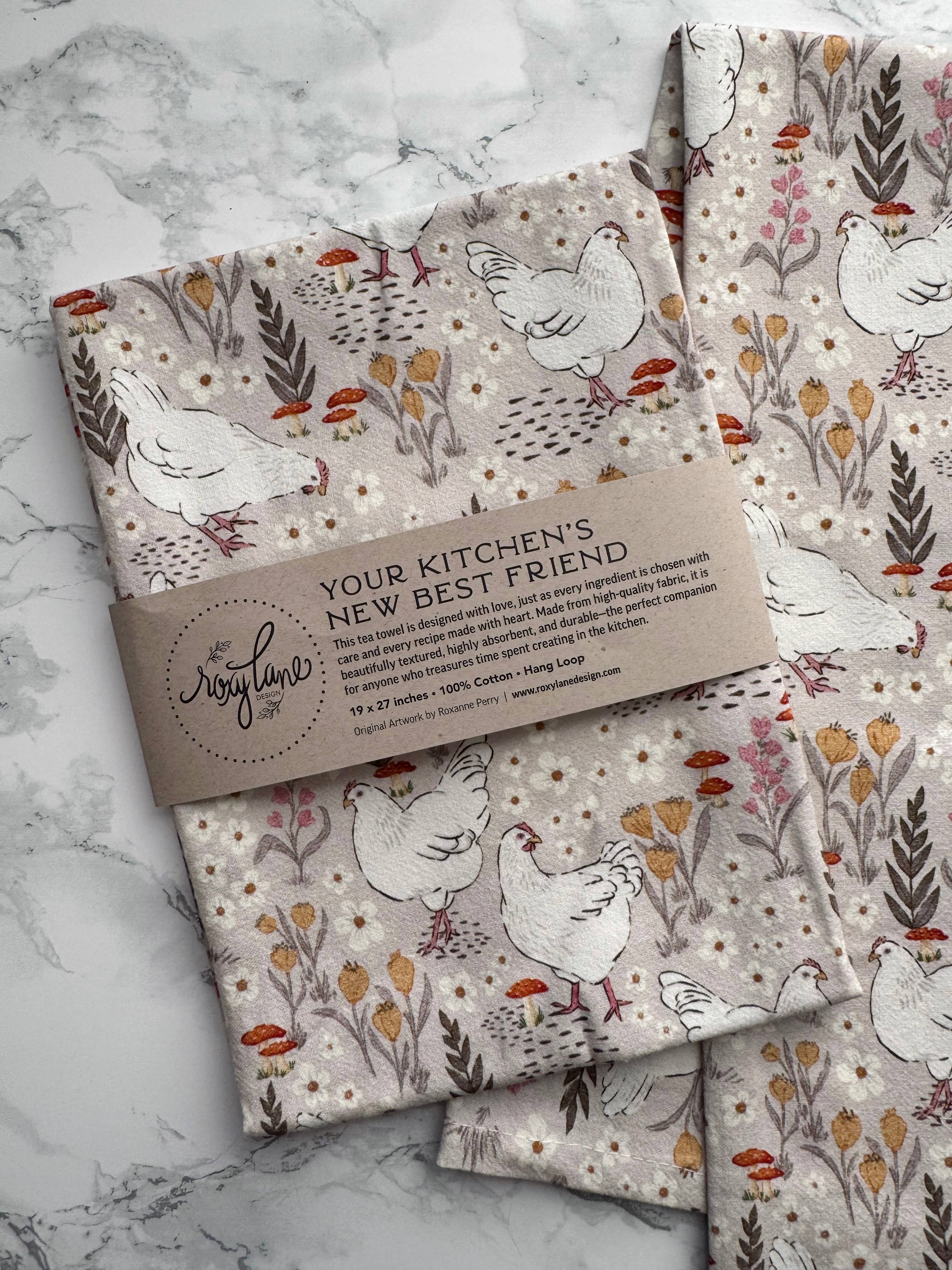 Roxy Lane Design - Wholesale Tea Towel - Tea Towel - Charming Chickens - 19 x 27"2