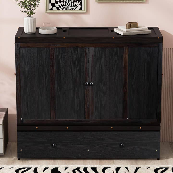 Full Size Murphy Bed With USB Port And A Large Drawer for wholesale by VTNG50