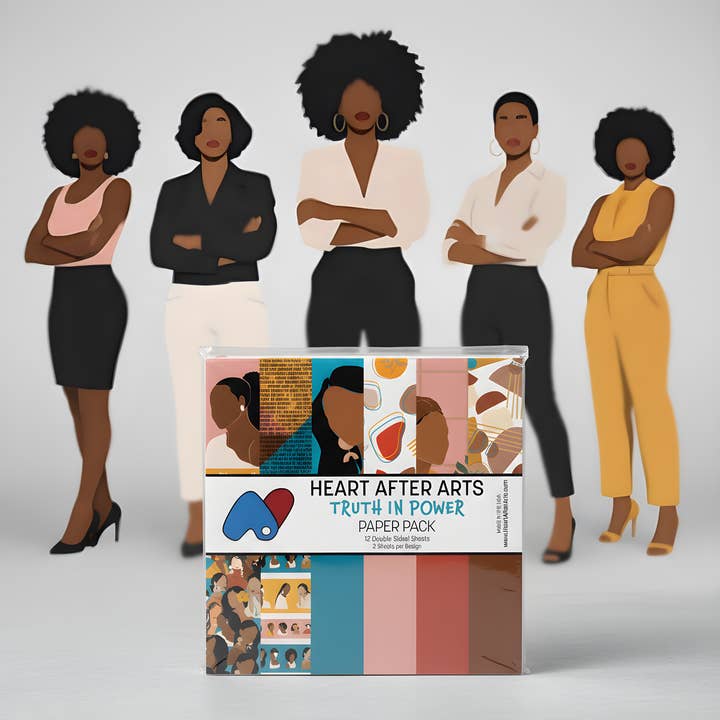 Women's Empowerment Scrapbooking Paper Pack for Strong Women for wholesale by Heart After Arts