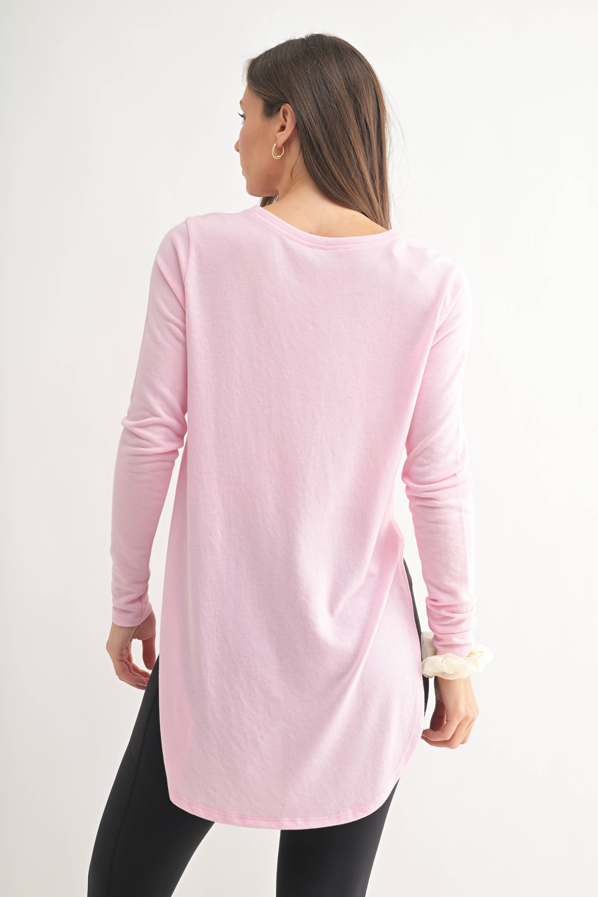 Mono B - Wholesale Tunic - Women's - Long Sleeve Flow Top with Side Slit13